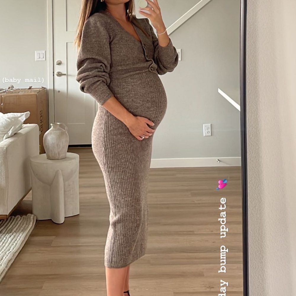 Knit dress and cardigan set